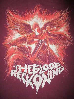 Buy BLOOD RECKONING CONCERT T SHIRT Worn Print CHRISTIAN Death Metal Thrash Band MED • 34.84£
