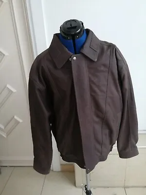 Buy Mens Vintage Real Leather Jacket Sheep Snuff Blazer Gents Top Outwear Size Large • 49.99£