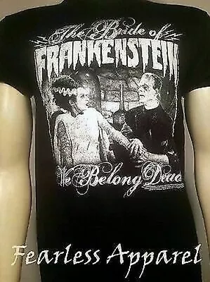Buy Universal Monsters We Belong Dead Bride Of Frankenstein Horror T Shirt S-2Xl • 28.63£