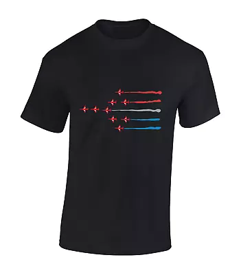 Buy Red Fighter Jets Mens T Shirt Aeroplane Pilot Raf Us Air Force Cool Design Top • 8.99£