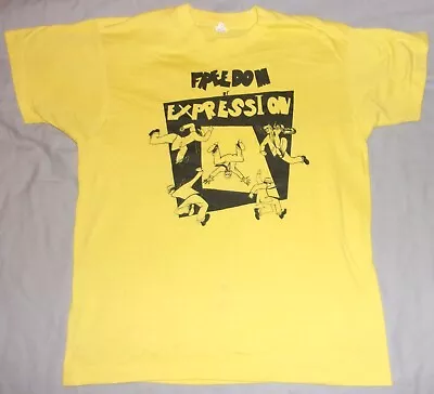 Buy Vintage FREEDOM OF EXPRESSION Ska/reggae Band TN/MTSU Mid-1980s US T Shirt/tee L • 18.94£