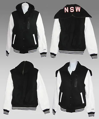 Buy New NIKE Sportswear NSW Ladies Womens Leather Hooded DESTROYER Varsity Jacket S • 314.99£
