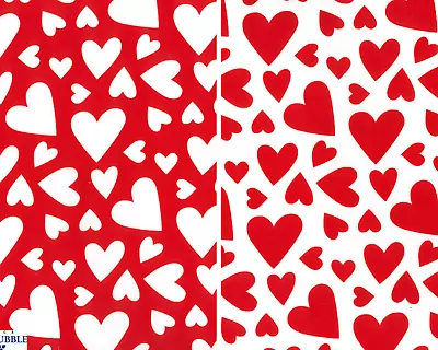 Buy 100% Cotton Poplin Fabric Love Heart Material, Valentines CP0932 • 3.99£