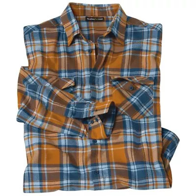 Buy Atlas For Men Mens Checked Flannel Chest Pocket Shirt • 17.57£