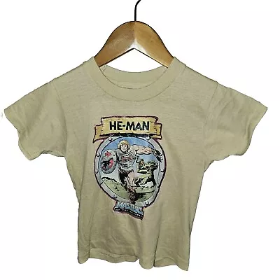 Buy Vintage 1984 He-Man Single Stitch T Shirt Size 1-2 Years Made In USA • 40£