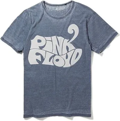 Buy Pink Floyd Animals 1972 Logo Blue T-Shirt By Re:Covered • 18.36£