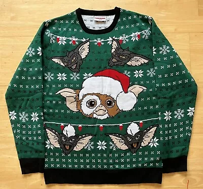 Buy Large 43  Inch Chest Mogwai Gizmo Gremlins Ugly Christmas Jumper Sweater Xmas • 29.99£
