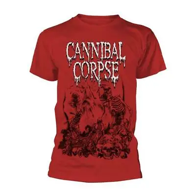 Buy Cannibal Corpse 'Pile Of Skulls' Red T Shirt - NEW • 16.99£