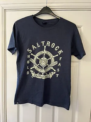 Buy Salt Rock Boys Blue T-shirt With Nautical Design Size Small • 2.49£