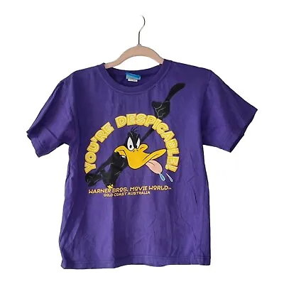 Buy Daffy Duck Children's Size 10 Warner Bros Movie World You're Despicable T Shirt • 7.87£
