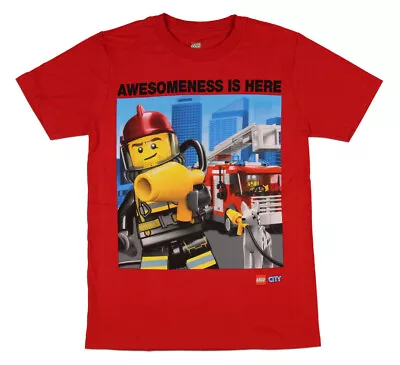 Buy Lego City Boy's Awesomeness Is Here Fire Rescue T-Shirt, X-Large • 11.20£