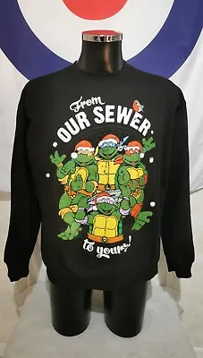 Buy Official Nickelodeon Teenage Mutant Ninja Turtles Christmas Sweater Size M CJ24 • 26.99£