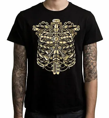 Buy Steampunk Ribcage Men's T-Shirt - Steam Punk Skeleton Clothing • 12.95£