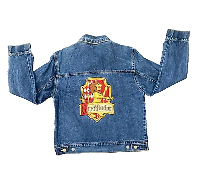 Buy Harry Potter Vtg Denim Jean Jacket Embroidered Logo Gryffindor Size Small Womens • 37.80£