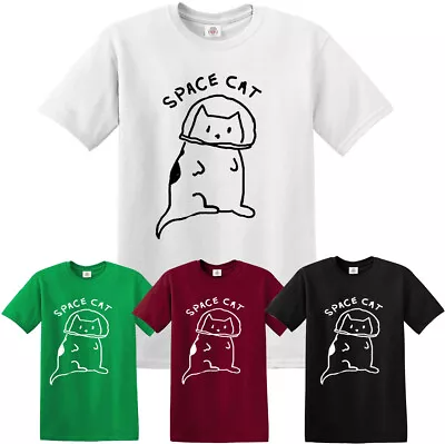 Buy  SPACE CAT T-Shirt Ladies Mens Funny Kitten Cat Kitty Cute Cat Tshirt Top Tee  • 9.95£