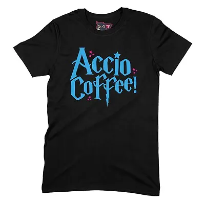 Buy Accio Coffee T-Shirt Harry Potter Gift For Him Dad Brother Graphic Tee Funny • 12.99£