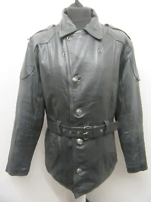 Buy Vintage Heavy Leather Motorcycle Roadmaster Jacket Size Uk42, ,, Chrome Bandits • 79£