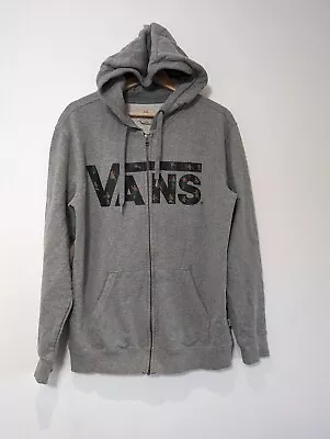 Buy VANS Hoodie Full Zip Sweater Size Small Grey • 14.99£