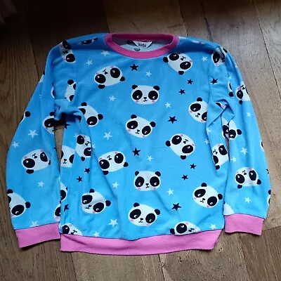 Buy M&Co Fleece Pyjamas Blue Panda 7-8 Years Old Girl • 2£