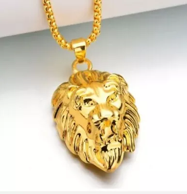 Buy Lion King Necklace Pendant Hip Hop Box Chain Vintage Jewelry  • 6.89£