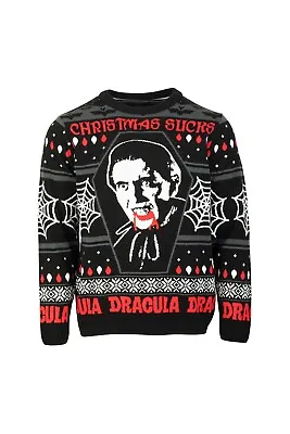Buy Hammer House Of Horror Dracula Official Anti Christmas KNITTED Jumper • 34.99£
