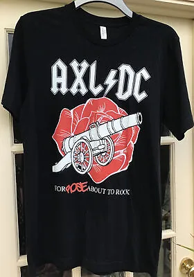 Buy AXL / DC  For Rose About To Rock,Black T Shirt. Size L. • 15£