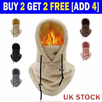 Buy 1X Sherpa Hood Ski Mask Winter Balaclava Windproof Warm Hood Cover Hat Cap Scarf • 6.89£