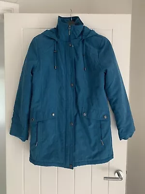 Buy ~ Ladies Class Blue Hooded ( Detachable ) Jacket Size Uk 12 With Pockets ~ • 6£