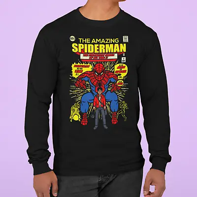 Buy Amazing Spiderman Comic Book Cover Mens Longsleeve Tshirt  • 17.99£