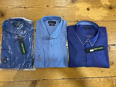 Buy 3 X REMUS UOMO® Slim Fit Shirts - 17.5/XL COMBINED SRP £160 • 35£