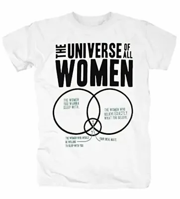 Buy The Big Bang Theory - Universe Of All Women T-Shirt Men L White Ring Spun • 4.99£