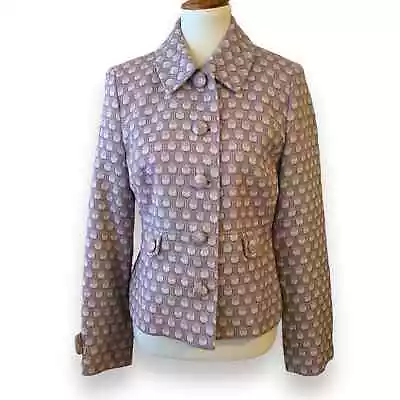 Buy Ann Taylor Loft Lavender Geometric Button Down Blazer • 28.93£