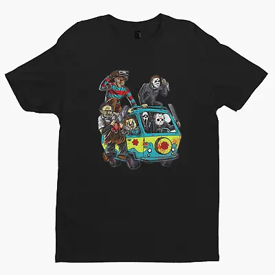 Buy Horror Mystery Machine T-Shirt - Halloween Krueger Scooby Doo Retro Film TV Cool • 9.59£