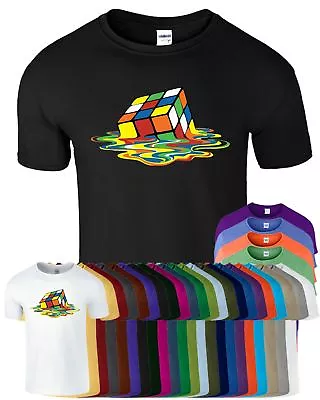 Buy Melting Rubix Men T Shirt Big Bang Theory Puzzle Cube Gift Ladies Colour Tshirt • 11.99£