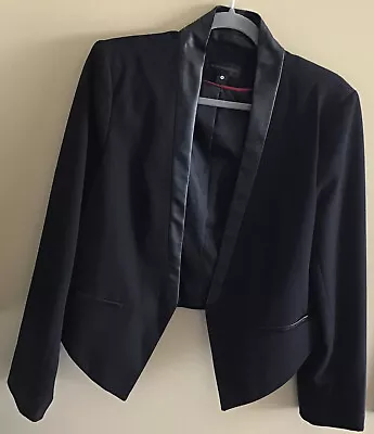 Buy New Ladies Worthington Size XL Black Dressy Jacket With Faux Leather Trim • 23.68£
