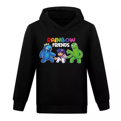 Buy Kids Boys Girls Cartoon Hoodie Baggy Sweatshirt Rainbow Friends Hooded Pullover • 12.07£