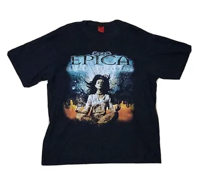 Buy EPICA Design Your Universe Vintage T-Shirt Dutch Metal Music Size XL GILDAN Tag • 32.05£