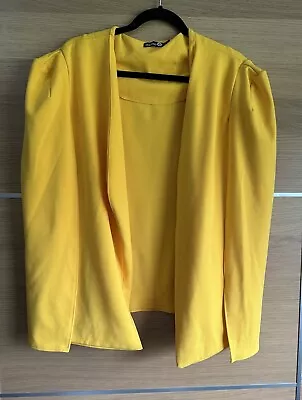 Buy Boohoo Size 20 Bright Yellow Cape Style Jacket  • 6.49£