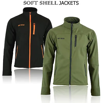 Buy Softshell Jacket Work Outdoor Windproof Water Resistant Casual Golf Mens Thermal • 20.99£