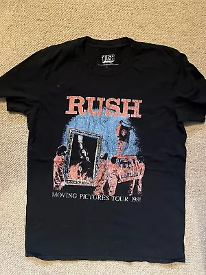 Buy Vintage 1981 80s Rush ‘Moving Pictures’ Tour T-Shirt, Black, Large • 65£