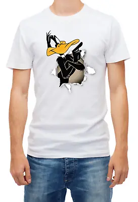 Buy Torn Effect Dorlock Homes, Daffy Duck Funny Short Sleeve Men T Shirt K645 • 9.69£