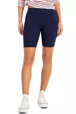 Buy Style & Co Biker Shorts Blue Size M 0493 • 7.53£