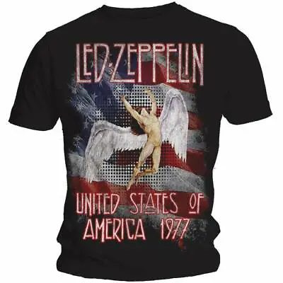 Buy Led Zeppelin T Shirt OFFICIAL Stars N Stripes USA 77 Icarus ZOSO Plant New S-XXL • 15.90£