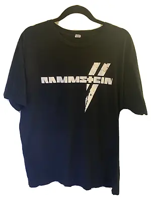 Buy Vintage Rammstein T-Shirt Black White Writing Rock Band 90's Anvil • 29.77£