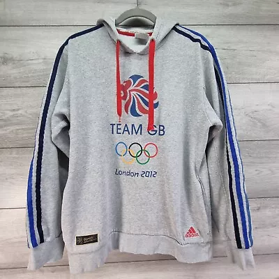 Buy Adidas Mens Hoodie Grey Olympics Team GB Pullover Jumper Sweater London 2012 • 16.99£