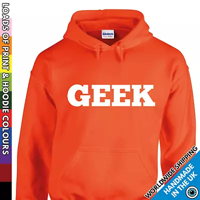 Buy Kids Geek Hoodie - Old School Hipster Cool Nerd - Funny Boys & Girls Hooded Top • 16.99£