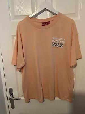 Buy Snoopy T-shirt Size L 14/16 Great Condition - Peach Short Sleeve • 5.99£