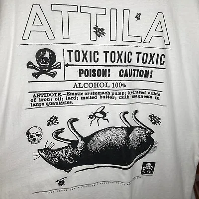 Buy ATTILA Metalcore Band Tour Merch T-shirt 2XL XXL Toxic Alcohol Rat Poison Skull • 15.67£