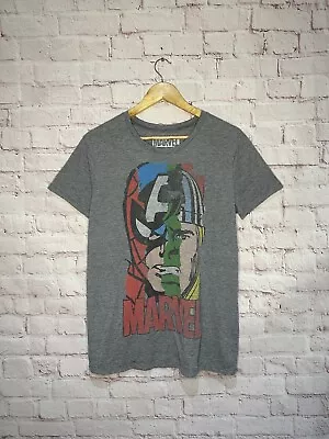 Buy Marvel Superhero Graphic Print Face T Shirt Short Sleeve Colorful Size XL • 9.99£