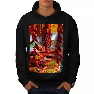 Buy Wellcoda Red Hot Spicy Pepper Mens Hoodie, Chili Casual Hooded Sweatshirt • 26.99£